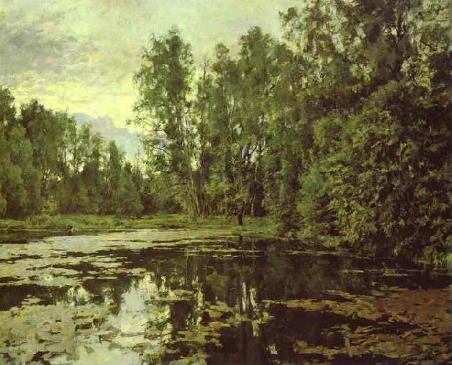 Valentin Serov the Overgrown Pond. Domotcanovo oil painting image